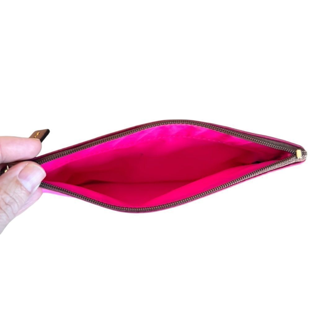 Dooney & Bourke Borke Pouch Triple Zip Bag Pink - Picture 5 of 5